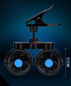 Enfield-bd.com Bike & Car Home & Living 12/24V Dual Head Adjustable Wind Summer Car Truck Rotatable Clip Cooling Fan Summer Heat-relief Fun Auto Car Accessories