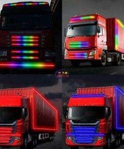 Enfield-bd.com Bike & Car Home & Living 24V Strobe Running Streamer Led Strip Lights For Van Truck Decoration Dynamic Colorful Atmosphere Lamp Flexible DRL Car Styling