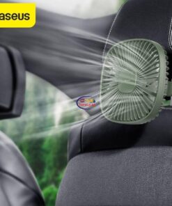 Enfield-bd.com Bike & Car Home & Living Baseus Car Fan Car Back Seat Fan Auto Cooling Fan 360 Degree 1000mAh Portable Cooler Air Use Desktop Fan Two Grade Wind Speed