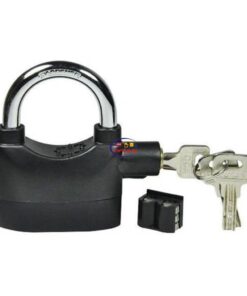 Enfield-bd.com Bike & Car Others Bike Security U Lock Zinc Alloy Waterproof Siren Alarm Padlock Alarm Lock For Motorcycle Bicycle 1 Piece 