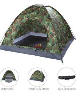 Enfield-bd.com Others Home & Living Camping Tent 3 Season Single Color Good Quality Multi Color Camping Tent Single Layer 2 Person 3 Season Frp Rod Outdoor Camping Tent 1.4kg