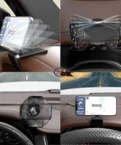 Enfield-bd.com Bike & Car Home & Living Car Magnetic Phone Holder Dashboard Mount 360 Degree Adjustable HUD Mini Silent Auto GPS Navigation Bracket for iPhone 13 Xiaomi