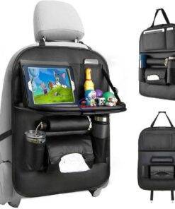 Enfield-bd.com Bike & Car Home & Living Car Seat Back Organizer Pu Leather Pad Bag Car Storage Organizer Foldable Table Tray Travel Storage Bag Auto Accessories 