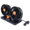 Enfield-bd.com Bike & Car Home & Living Enfield HX-T304 10W 360 Degree Adjustable Rotation Two Head Low Noise Mini Electric Car Fan, DC 24V