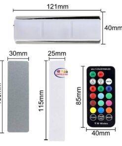 Enfield-bd.com Bike & Car Home & Living LED Wireless Remote LED Car Decorative Lamp RGB Charging Foot Light Auto Ambient Light Lamp Car Interior Atmosphere Light 2 PCS