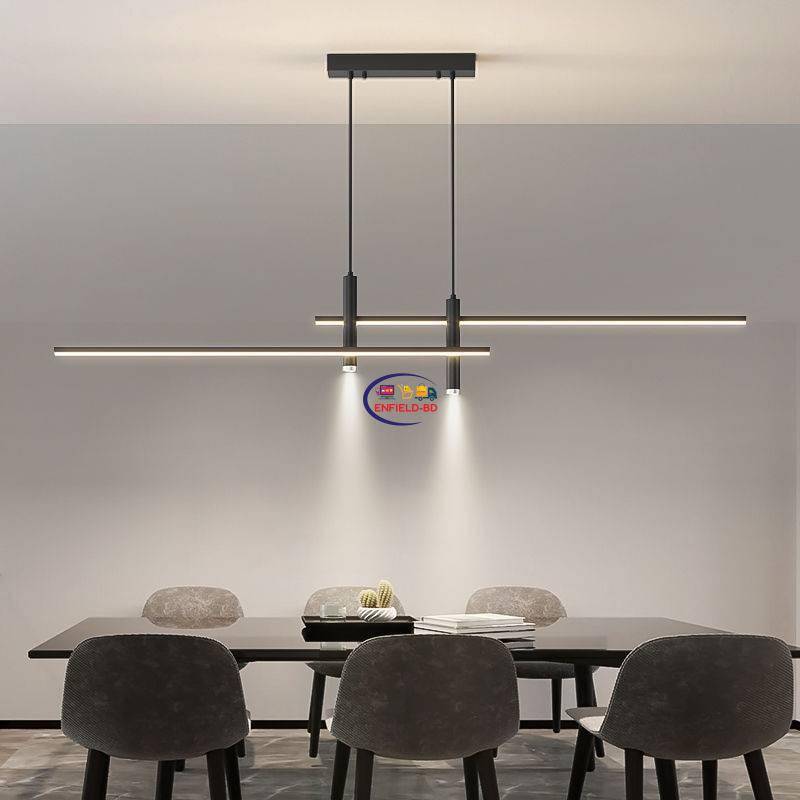 Modern Minimalist Led Pendant Lights, Black And Gold Dining Room Light Fixture Design