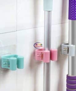 Enfield-bd.com Home & Living Mop Holder Universal Self-adhesive Wall Mounted Mop Holder Brush Broom Hanger Storage Rack Kitchen Organizer Tool Durable 