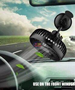 Enfield-bd.com Bike & Car Home & Living Suction Cup Single Head 5.5 Inch Car Fan 12V 24V Universal Large Wind Three Speed Control USB Car Fan