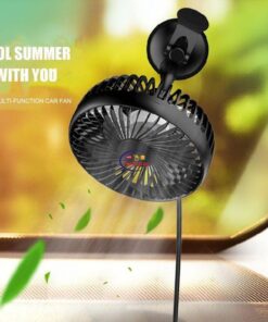 Enfield-bd.com Bike & Car Home & Living Suction Cup Single Head 5.5 Inch Car Fan 12V 24V Universal Large Wind Three Speed Control USB Car Fan