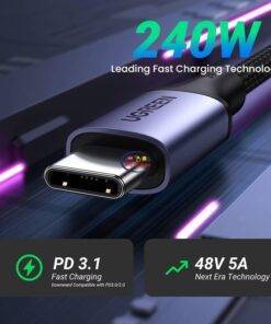 Enfield-bd.com Gadget UGREEN 240W USB Type C Cable Power Line PD3.1 for PS5 Nintendo Switch Galaxy S22 MacBook Blazing-Fast Charging Cable 48V5A USB C 