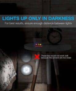 Enfield-bd.com Tools & Home Improvement Tools & Machinary Wireless Round Motion Sensor LED Night Light Battery Powered Cabinet Night Lamp Bedside Lights For Bedroom Home Closet Lighting