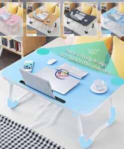 Enfield-bd.com Computers Laptops & Notebooks Gaming Laptops Macbook Wooden Foldable Computer Desk Folding Laptop Stand Holder Portable Study Table Desk for Bed Sofa Tea Serving Table Stand 