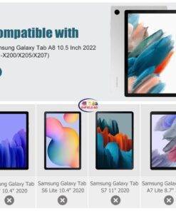 Enfield-bd.com Gadget Cases & Screen Protector Case For Galaxy Tab A8 10.5 Inch 2022 (SM-X200/SM-X205/SM-X207) Lightweight Slim Shell Shockproof Back Stand Cover 