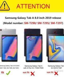 Enfield-bd.com Gadget Cases & Screen Protector For Galaxy Tab 8.0 2019 Case For Samsung Galaxy Tab A 8.0 SM T290 T295 Tablet Cover Pudding Soft Silicone TPU Protection 