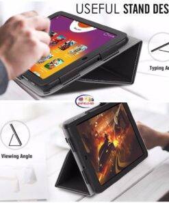 Enfield-bd.com Gadget Cases & Screen Protector Galaxy Tab A 8.0 2018 SM-T387 Premium Folding Stand Slim Smart Cover Case for Samsung Tab A 8.0 Inch 2018