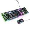 Enfield-bd.com Computer Accessories & Peripherals Gadget Hoco LED Rainbow Backlight Gaming Keyboard EN/RU Version 104key USB Wired Computer Keyboard with Mouse Set