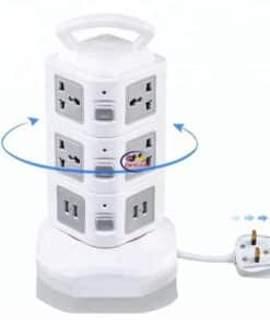Enfield-bd.com Home & Living Multifunctional Multiplug 3 Tier 3 Layer Vertical Socket Plug USB Socket Jack Extension Cable Universal Multiplug 
