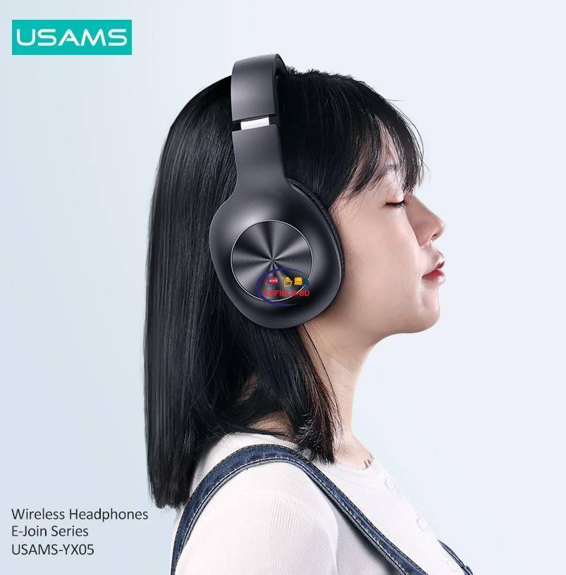 Enfield-bd.com Home & Living USAMS YX05 Bluetooth 5.0 Wireless Headphones 100hrs Play TWS Noise Canceling Headsets For Sport Gaming 1200mAh Foldable Bluetooth Earbuds