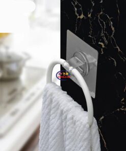 Enfield-bd.com Home & Living Adhesive Towel Holder Magic Flexible Sticker Strong Suction Plastic Hand Towel Ring For Bathroom Towel Hanger 