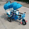 Enfield-bd.com Home Audio Home & Living Baby Tricycle with Hood Triple Tricycle New Arrival Baby Stroller With Umbrella Three Seats 3 Kids Carriage