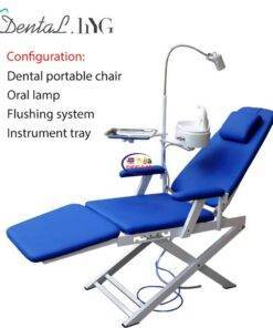 Enfield-bd.com Health & Household Health Care Dental Folding Chair Portable Unit with Air Turbine Unit with LED Oral Light Lamp With Water Flushing Mobile 