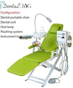 Enfield-bd.com Health & Household Health Care Dental Folding Chair Portable Unit with Air Turbine Unit with LED Oral Light Lamp With Water Flushing Mobile