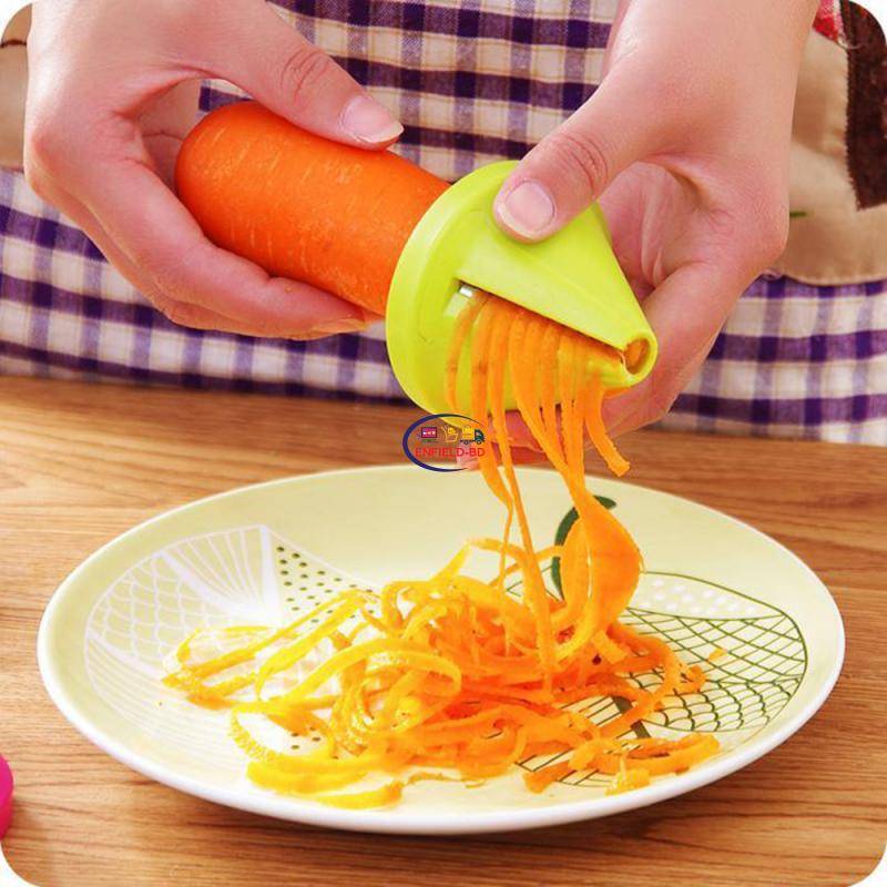 Enfield-bd.com Electronics Home Audio Multifunction Carrot Grater Vegetable Fruit Spiral Shredder Peeler Manual Potato Carrot Radish Rotating Grater Kitchen Tool