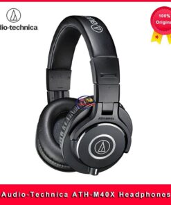 Enfield-bd.com Gadget Earphones / Headset Original Audio Technica ATH-M40x Professional Monitor Headphones Over-ear Headsets HiFi Foldable Earphones w/ Detachable Cables