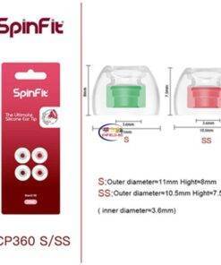 Enfield-bd.com Gadget Wireless Earbuds Spinfit 360 Eartips for Anker Liberty 3 Pro SpinFit CP360 In-Ear Earphone Patented 360 Degree Free Rotation Ear Tips Silicone Eartip Nozzle Dia CP100 CP800 CP145