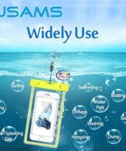Enfield-bd.com Home & Living USAMS Universal Water Proof Bag Black Touchable Pouch Beach Underwater Phone Bag Applicable for iPhone Samsung Xiaomi