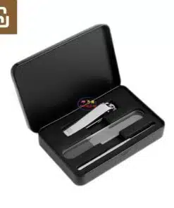 Enfield-bd.com Health & Household Personal Care Xiaomi Huohou No Splash Nail Clippers Set with Metal Box 4 in 1 set Portable Fingernail Toe nail Manicure Pedicure Magnetic Absorption Steel 
