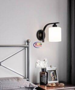 Enfield-bd.com Tools & Home Improvement Tools & Machinary Nordic Glass LED Wall Lamp Modern Simple Living Room Bedroom Bedside Wall Lights Cafe Restaurant Decorative Lighting Wall Light