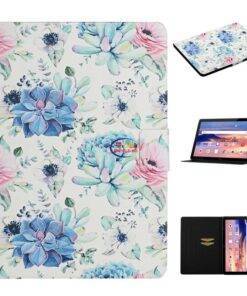 Enfield-bd.com Gadget Cases & Screen Protector Tablet Case For Huawei T5 10.1 Case Floral Printed Leather Stand Cover For Huawei Mediapad T5 10 Case 10.1 inch 