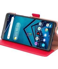 Enfield-bd.com Gadget Cases & Screen Protector Case For Lenovo Tab V7 PB-6505NC PB-6505M PU Leather Cover for Lenovo V7 Cards Slot Retro Texture Case Stand Holder+Hand Strap