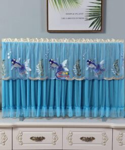 Enfield-bd.com Health & Household Household Supplies 28-33 Inch High Quality TV Cover Desktop Hanging Universal LCD TV Dust Cover Lace Cloth Life Home Garden for Computer and TV 