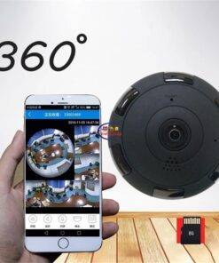 Enfield-bd.com Home & Living 3MP 1296P 360 Degree Wireless PTZ IP Camera Fish Eye Lens Panoramic View VR Camera Motion Detection Intercom Baby Monitor 