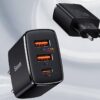 Enfield-bd.com Charger & Adapter Baseus 30W Charger Type C PD Fast Charging 3 Ports USB Quick Phone Charger For iPhone Xiaomi Samsung