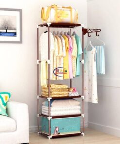 Enfield-bd.com Home & Living Fashion cloth Rack Clothing Racks for Home Coat Rack Floor Standing Clothes Hanging Storage Shelf Clothes Garment Hanger Racks 