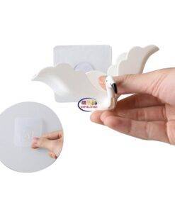 Enfield-bd.com Home & Living Flamingo shape Wall Mounted Soap Holder Soap Drain Suction Cup Soap Box Wall-mounted Multifunctional Storage Shelf with Hook Bathroom Accessories