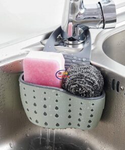 Enfield-bd.com Health & Household Kitchen & Dining High Quality Kitchen Sink Holders Drainer Organizer Shelf Soap Sponge Drain Rack Silicone Storage Basket Bathroom Gadgets 