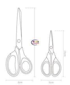 Enfield-bd.com Gadget Huohou Titanium-plated 2Pc Non-slip Black Sharp Scissors Sets Black Sewing Thread Antirust Pruning Scissor Leaves Trimmer Non-slip Tool