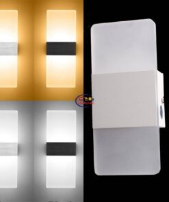 Enfield-bd.com Tools & Home Improvement Tools & Machinary LED Wall Light Cube Sconce Lamp Bulb Home Decor Indoor Outdoor up Down Lighting For Home Bedroom Decor Lamps
