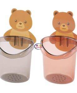 Enfield-bd.com Health & Household Kitchen & Dining Multifunction Bear Wall Mounted Toothbrush Holder Cup Punch Free Storage Rack Bathroom Supplies Organizer Bathroom Accessories