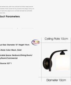 Enfield-bd.com Tools & Home Improvement Tools & Machinary Nordic Glass LED Wall Lamp Modern Simple Living Room Bedroom Bedside Wall Lights Cafe Restaurant Decorative Lighting Wall Light
