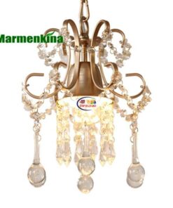 Tools & Home Improvement Tools & Machinary Simple Crystal Chandelier Single Head Bedroom Aisle Balcony Entrance Crystal Small Hanging Lamps E27 White/gold Dia 23cm Enfield-bd.com