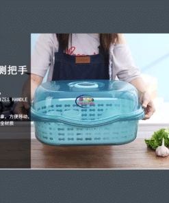Enfield-bd.com Home & Living Kitchen Dustproof Plastic Cupboard With Lid Drain Rack Tableware Storage Box Kitchen Storage Box Storage Shelf