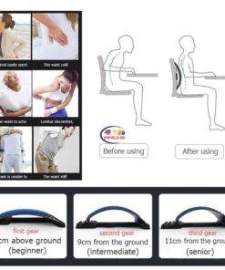 Enfield-bd.com Personal Care Original Back Stretcher Massager Magic Back Support Stretch Massage Fitness Relaxation Spine Pain Relief Orthopedic Back Lumbar Stretcher