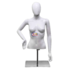 Mannequins And Display Dummy Female Fiberglass Mannequin with Metal Stand Torso Height Adjustable Detachable Arms Dress Form Display Bright White Enfield-bd.com