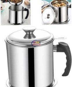Enfield-bd.com Kitchen & Dining 1.3L Stainless Steel Oil Filter Household 