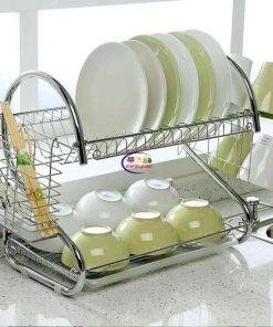 Enfield-bd.com Home & Living 2 Layer Dish Drainer Kitchen Rack 
